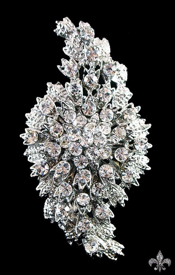 زفاف - Rhinestone Brooch Pin - Rhinestone Crystal Brooch - Rhinestone Brooch - Elegant Brooch