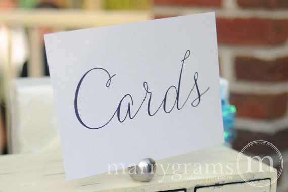 زفاف - Wedding Cards Table Sign - Wedding Table Reception Seating Signage for Card Box - Matching Numbers Available Card,Gift Sign SS01