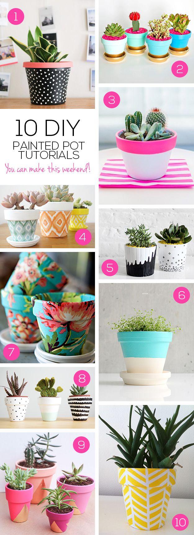 Свадьба - 10 DIY Pretty Plant Pots You Can Create This Weekend