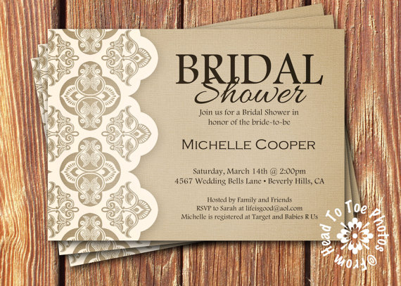 Свадьба - Shabby Chic Bridal Shower Invitations