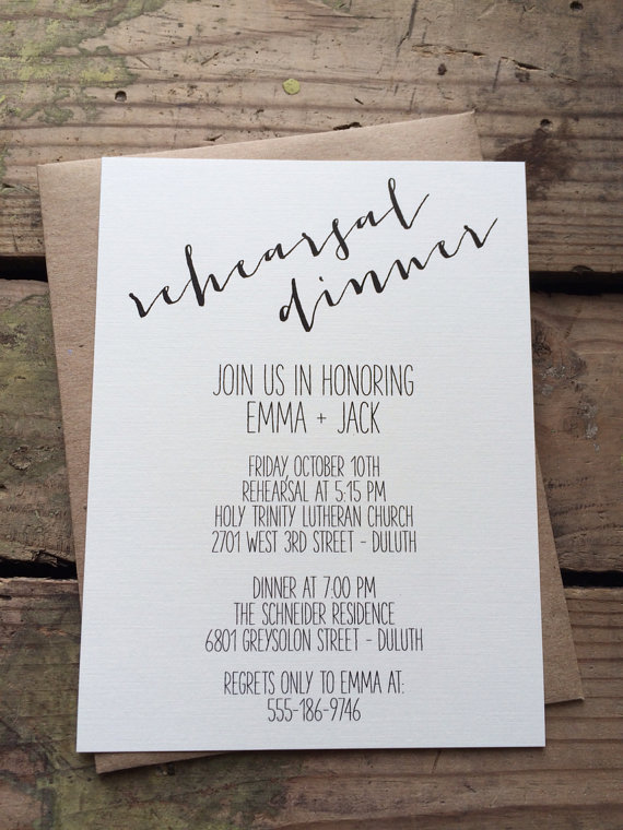 Wedding - Rustic Rehearsal Dinner Invitation // Script // Calligraphy Font // Country Outdoor Invite // Magnet Optional