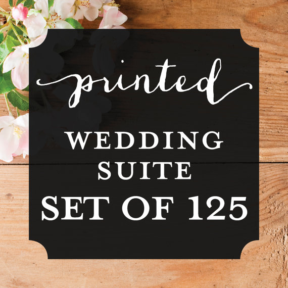 Mariage - Printable Wisdom - Printed Wedding Invitation Suite - Set of 125