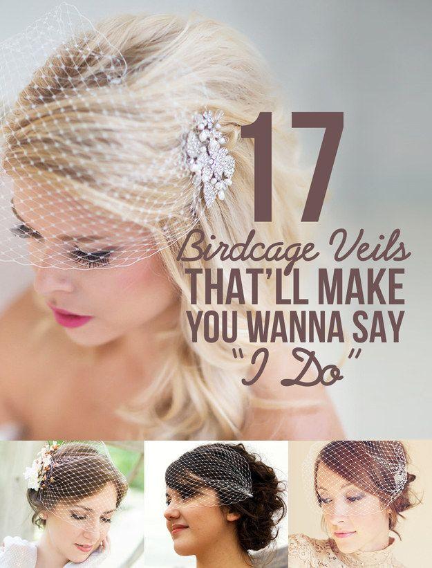 Wedding - 17 Birdcage Veils That'll Make You Wanna Say "I Do"