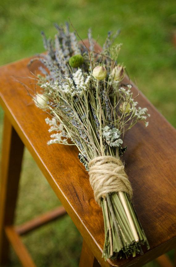Mariage - Woodland meadow bridesmaid bouquet, woodland bouquet, lavender bouquet, fall wedding, fall bouquet, autumn wedding, lavender wedding