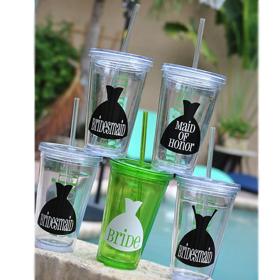 Wedding - Personalized Bridal Party Tumblers 