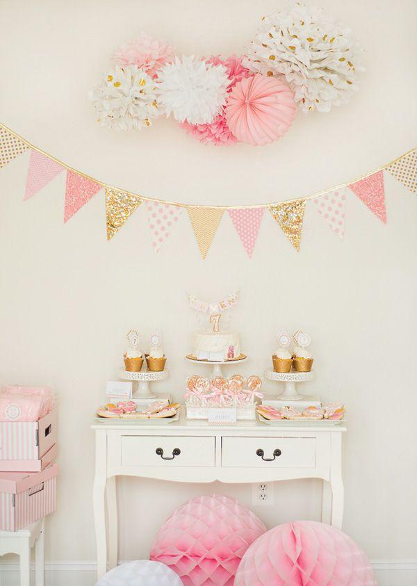 Hochzeit - Dreamy Pink & Gold Glam Pajama Birthday Party