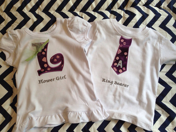 زفاف - Flower Girl and Ring Bearer shirts