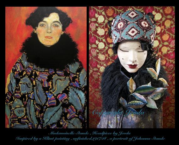 Свадьба - 1920s Headpiece,Hair Accessories,Headband,Klimt,Kokoshnik,Alternative Wedding,Art Nouveau,Art Deco Headpiece,Gypsy Clothing,1920s Headband
