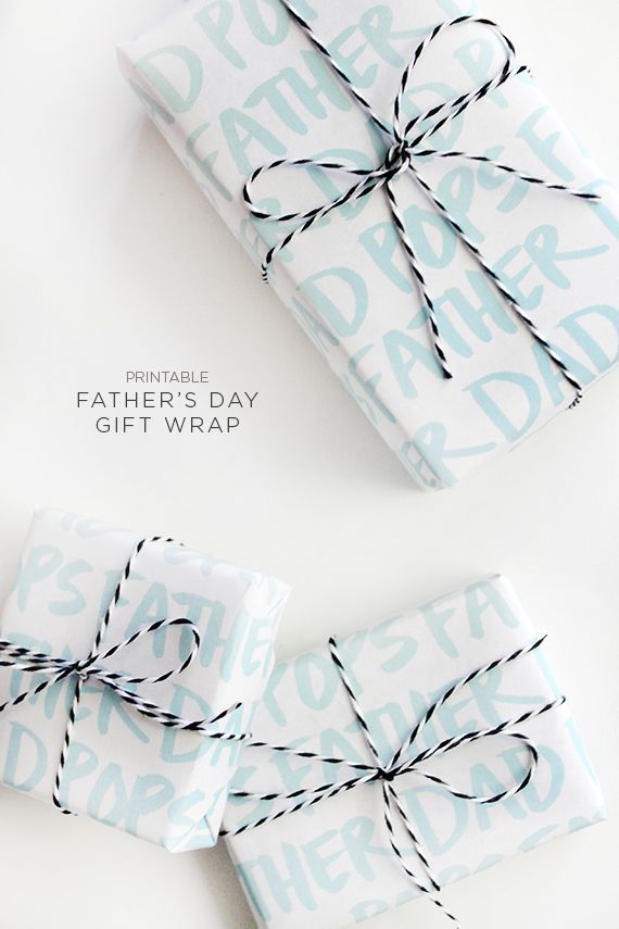 Mariage - Printable Father’s Day Gift Wrap