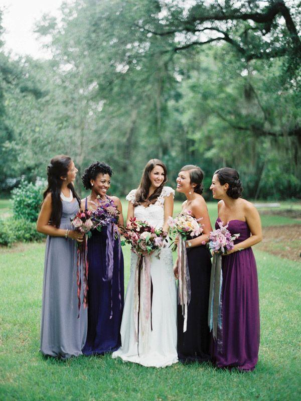 Wedding - Plum bridesmaids