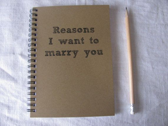 Hochzeit - Reasons I Want To Marry You - 5 X 7 Journal