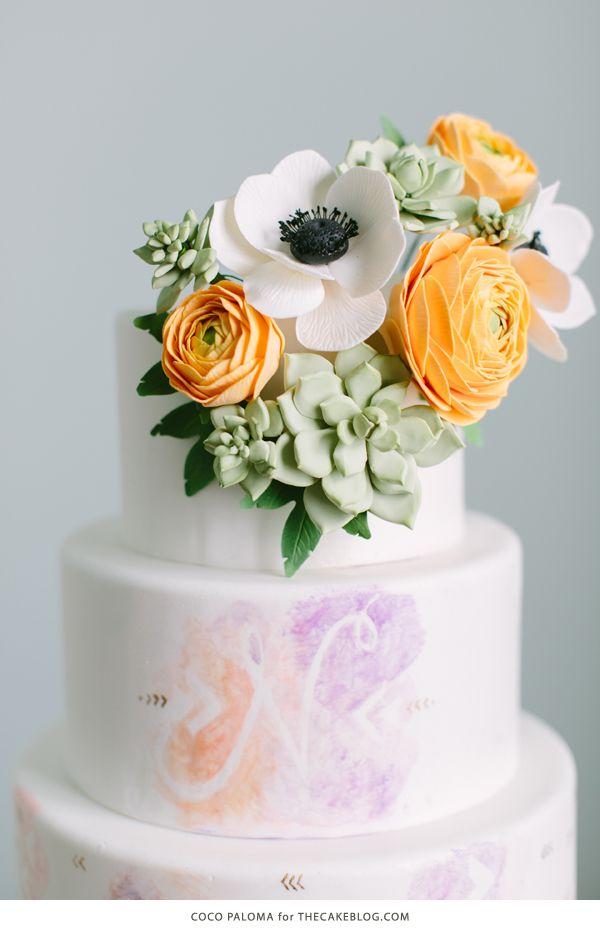 زفاف - 2015 Wedding Cake Trends : Relaxed Bohemian