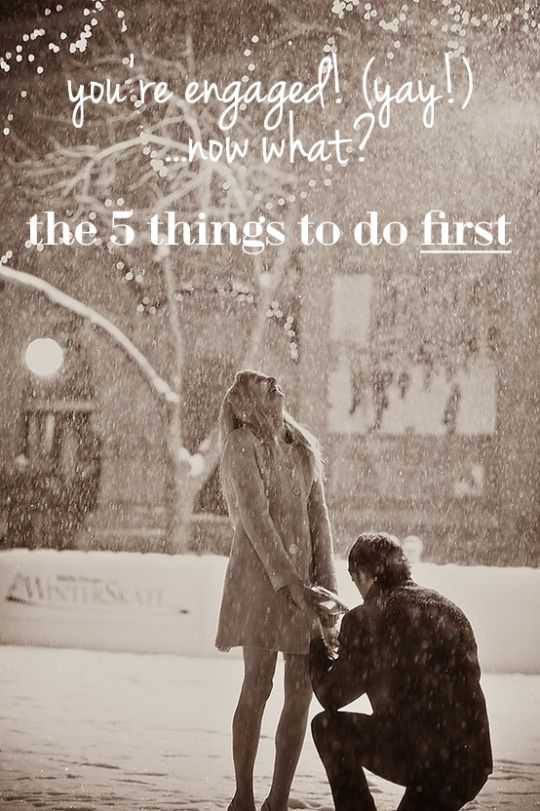 Свадьба - The 5 Things To Do First When You Get Engaged