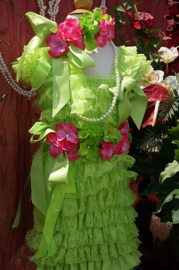 Mariage - Flower girl dress, Lime green Petti Lace Dress, toddler,green  baby dress, girls dress, Birthday dress, wedding flower girls.