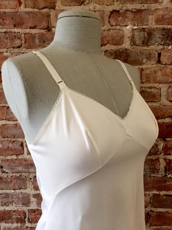 Wedding - Size 34 SEARS White Camisole - Vintage Cami - 1950's Lingerie - Pinup Girl - VLV