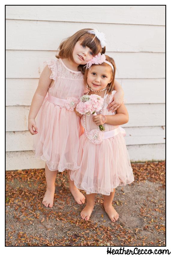 Wedding - Pink Lace Toddler Girls Dress, Pink Flower Girl Dress, Rustic Flower Girl Dress Wedding, Easter Dress, Birthday Dress, Beach Dress Wedding