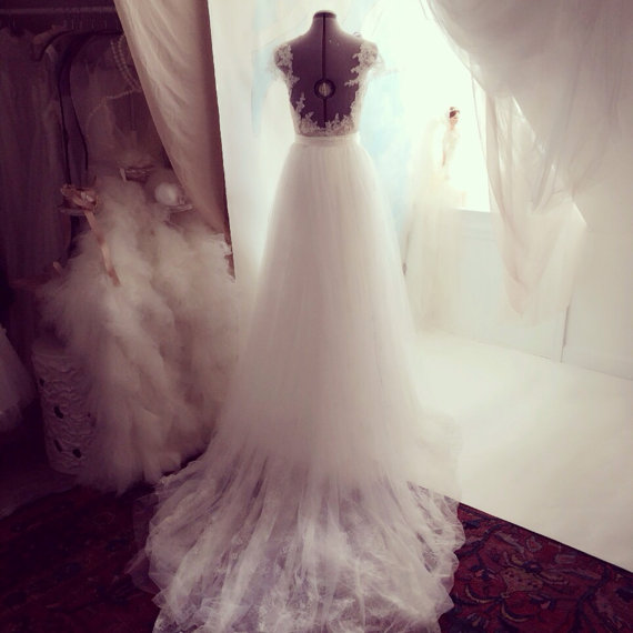 زفاف - Elizabeth Wedding Dress-One of a kind-made to order