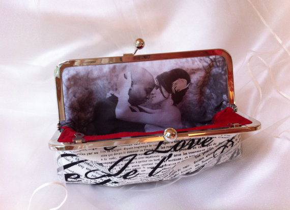 Свадьба - SPECIAL DISCOUNT photo lining  for your Wedding bridesmaid Clutch Personalized Custom