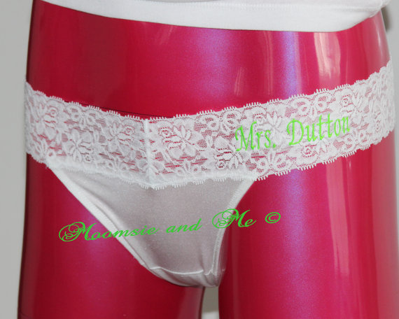 زفاف - Monogram Bridal Lace Panties - Personalized  Bridal Lace Thong - Bridal Lingerie -  Customized Bridal Panties