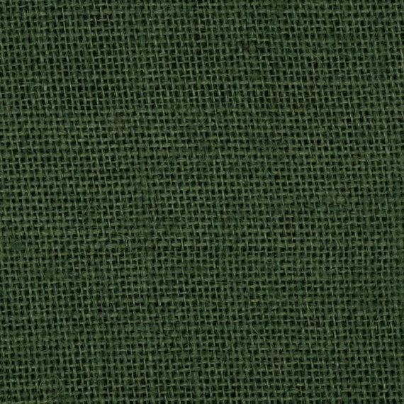 Mariage - Hunter Green Burlap Fabric By the Yard - 58 - 60 inches wide