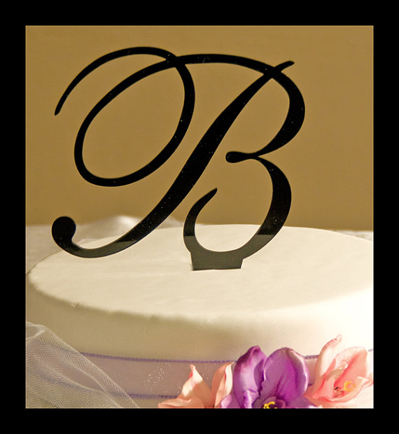 Mariage - Wedding Cake Topper Monogram Initial Topper