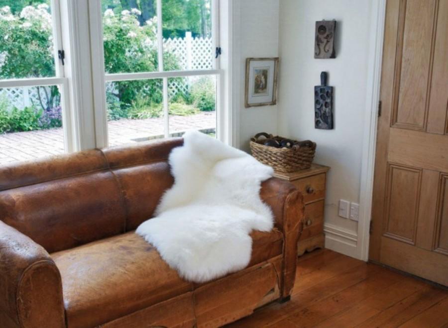 زفاف - Life Style(TM) Genuine Real Sheepskin Rug Single Pelt Ivory Fur White, 2ft X 3ft