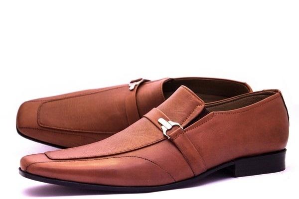 زفاف - LIFE STYLE Mens Italian Brown Oxford Shoes