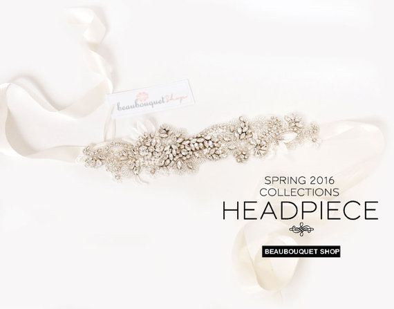 Hochzeit - Crystal Bridal Headpiece, Rhinestone Headpiece, Headband, Boho, Gatsby, Jeweled Headband, Hair Accessories, Wedding Accessories