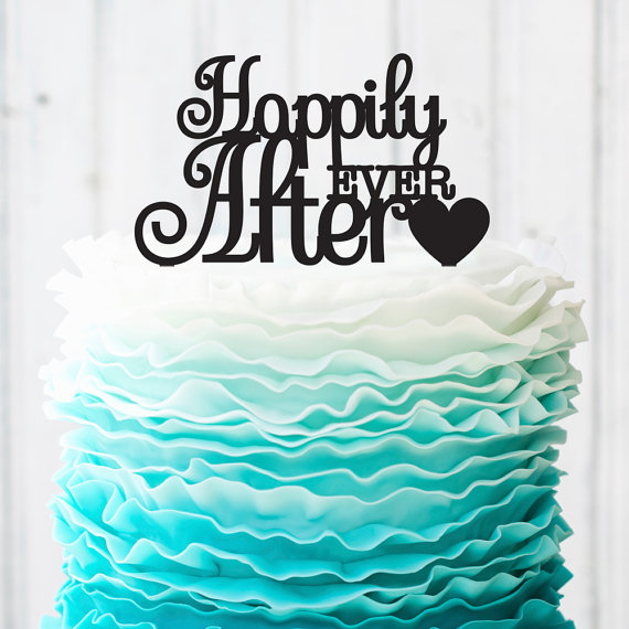 Wedding - Wedding Cake Topper - Happily Ever After - Acrylic Cake Topper