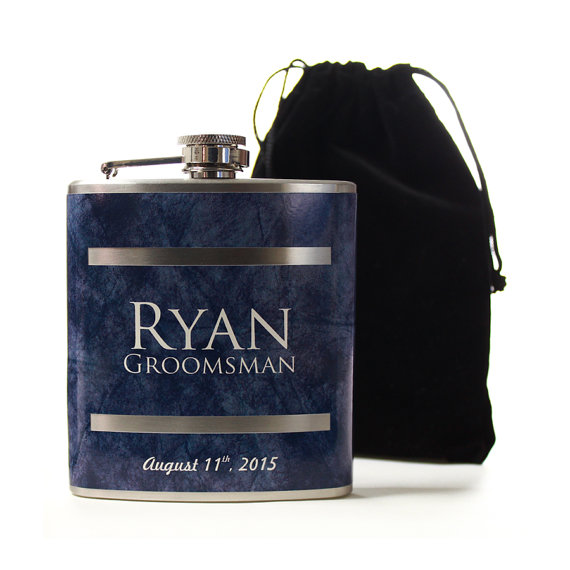 Wedding - Personalized Wedding Party Gifts, Custom Flasks for Groomsmen