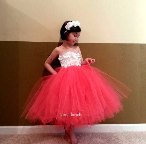 زفاف - Flower girl dress/ Junior bridesmaids dress/ Flower girl pixie tutu dress/ Rhinestone tulle dress