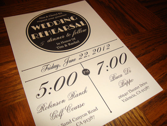 Свадьба - Custom Printable Vintage Wedding Rehearsal Dinner Invitation Digital File