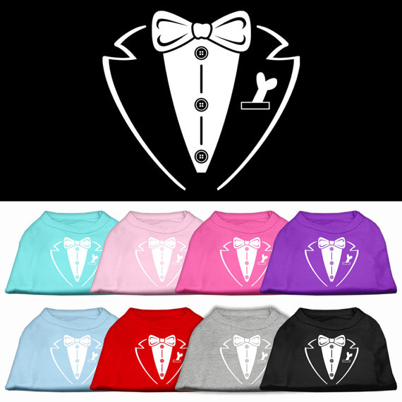 Свадьба - Tuxedo Sleeveless T-Shirts for Dogs or Cats