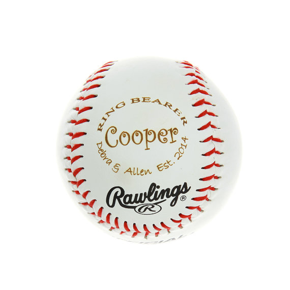 زفاف - 2 of Wedding Party, Ring Bearer Gift Monogrammed Personalized Keepsake Baseball