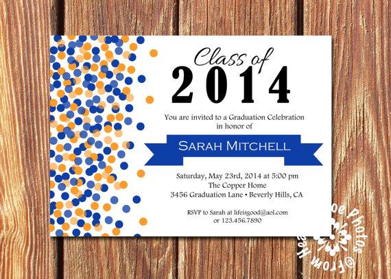 Wedding - Graduation Party Invitations • Pick your two colors