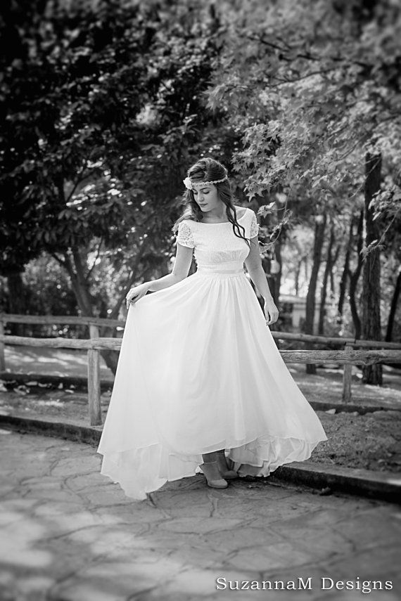 Wedding - Ivory 50s Wedding Dress Full Skirt Bridal Dress Original 50s Style Bridal Dress Tea Length Dress - Handmade By SuzannaM Designs