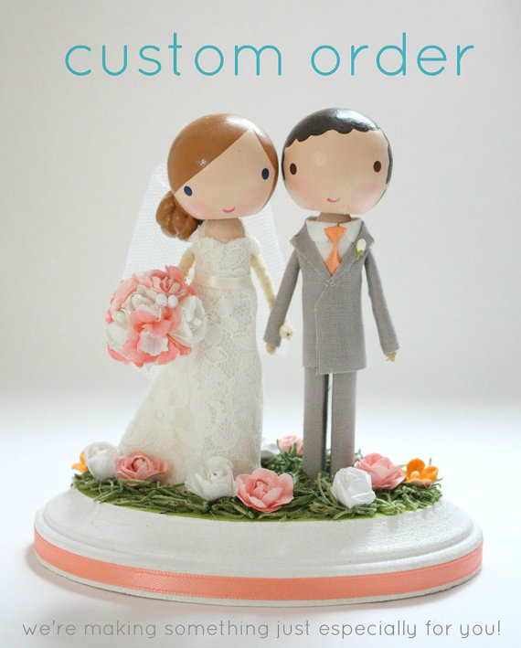 Mariage - custom wedding cake topper - order for -  MQUINN526