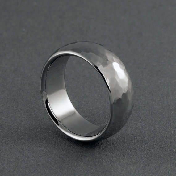زفاف - Titanium Hammered Ring, Titanium Band, Mens Ring, Womens Ring, Titanium Wedding Ring, Wedding Band, Engagement Ring, Hammered Band, Promise