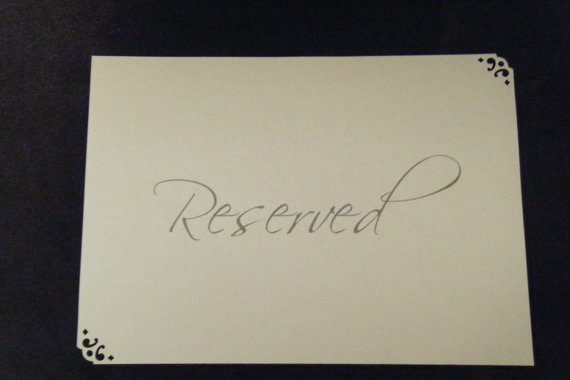 Wedding - Reserved Sign - Wedding Table Reception Seating Signage - Matching Numbers Available Card,Gift Sign