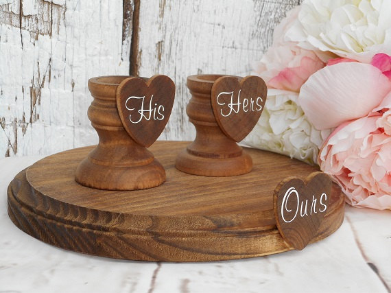 Mariage - Rustic Unity Candle Holder Rustic Wood Unity Candle Holder Rustic Wedding Decor