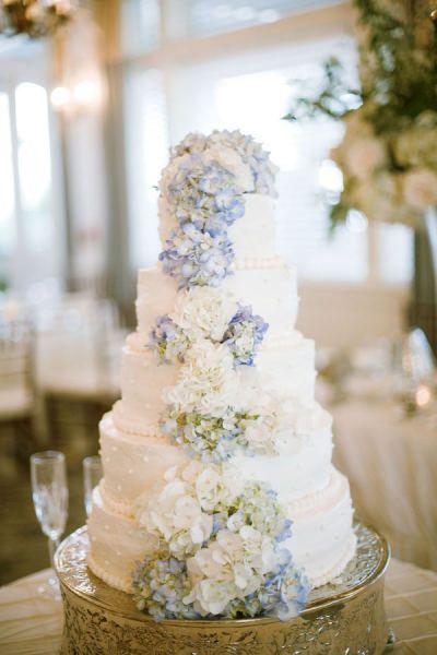 Hochzeit - Wedding Cake Of The Day: Lush Hydrangeas