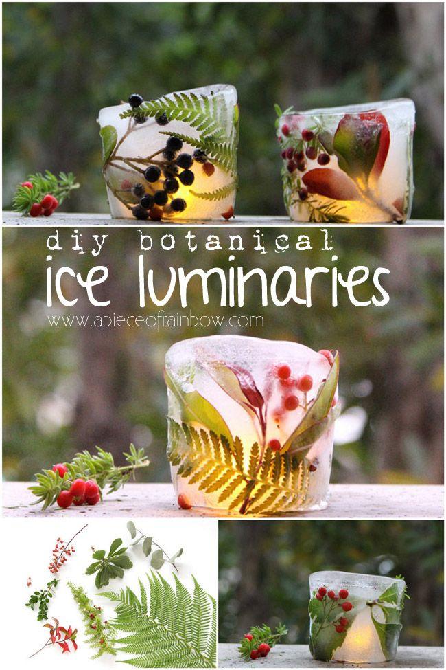 Свадьба - Diy Botanical Ice Luminaries