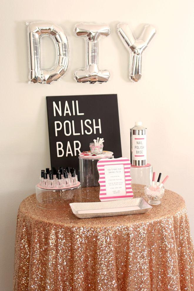 Hochzeit - Check Out This Gorgeous DIY Nail Polish Bar!
