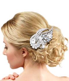 زفاف - Crystal Bridal Hair Accessory,  Wedding Gown Hair Accessory,  Crystal Wedding  Hair Accessory,  Art  Deco Hair Accessory