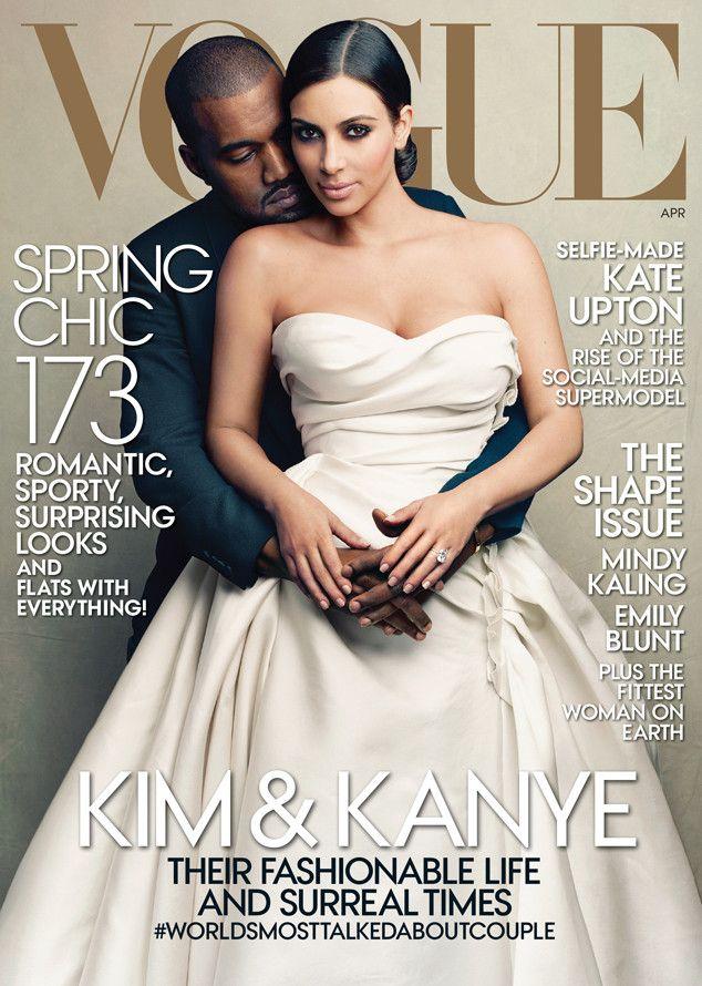 Hochzeit - Kim Kardashian & Kanye West Cover Vogue!