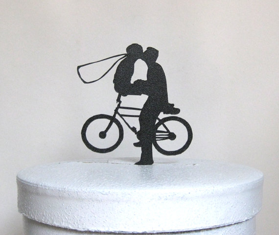 Wedding - Wedding Cake Topper -Bicycle Wedding