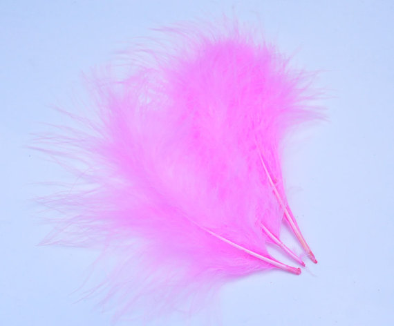 زفاف - 50PCS Turkey Feather,Terrific Turkey plumage, 4-6'' Pink Color Turkey Feather, craft feather, bulk wholesale lot.