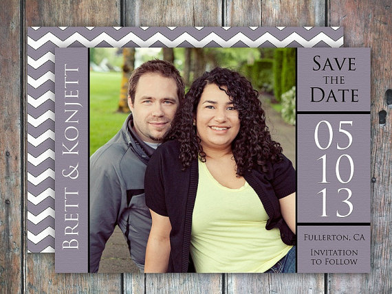 Mariage - Save the Date - Mod Boxes - Custom Color available