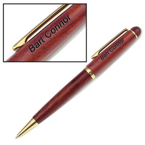 Wedding - Engraved Pen, Rosewood Classic Twist Ballpoint Pen, Custom Personalized Gift
