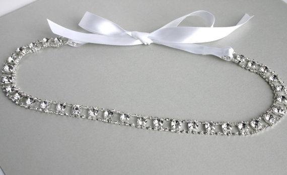 Hochzeit - Wedding Rhinestone Hairpiece, Diamond Headpiece, Bridal Crystal Bridal Tiara, Wedding Headband, Bridal Veil